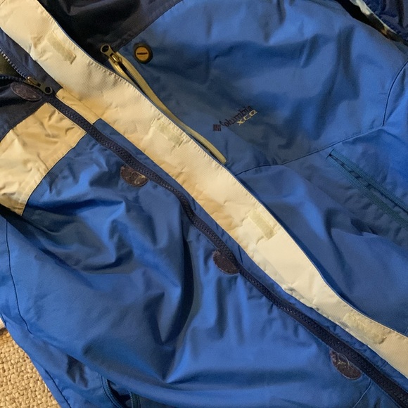 COLUMBIA XCO INTERCHANGE coat 2 layers very warm with a hood size XXL BLUE GRAY - Picture 8 of 12